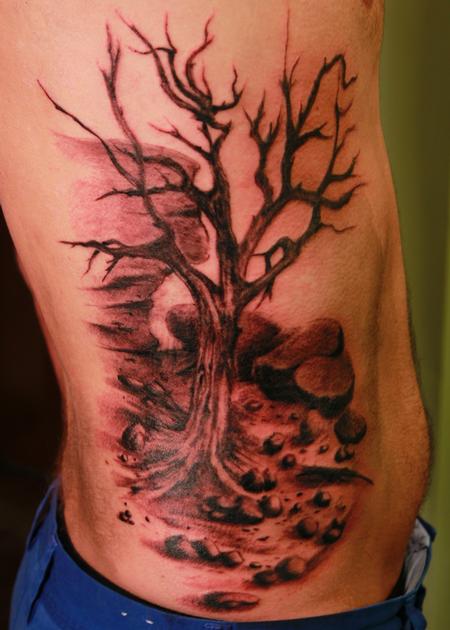 Tattoos - Tree & Dried up creek bed - 91943